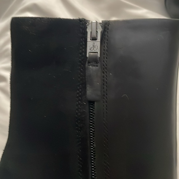 Sam Edelman Womans Reyes Black Leather Zip Boots - Picture 2 of 7